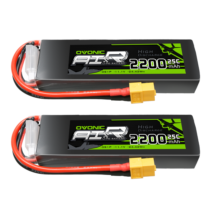 Ovonic 11.1 V 25C 2200mAh 3S1P 11.1V XT60 Plug Lipo Battery with D15 Dual 1.2A 1-3S LiPo Charger