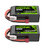 2x OVONIC 4S 2200mAh 14.8V 130C Shorty Lipo Battery with T Plug for 1/10 scale RC Car Truck Airplane