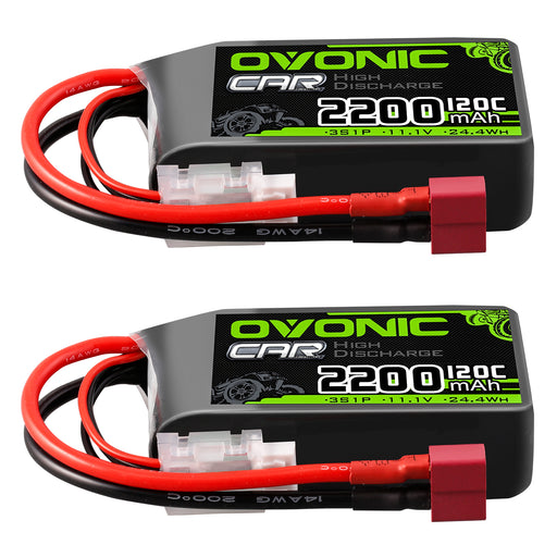 Ovonic 120C 3S 2200mAh 11.1V Shorty LiPo Battery for RC Plane CAR Boat - T Plug