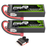 2X Ovonic 7.4V 80C 6000mAh 2S LiPo Battery T Plug with Battery Voltage Tester