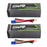 2× OVONIC 4S1P 6000mAh 140C 14.8V LiPo Battery with 5mm Bullet to EC5 Plug for for 1/5 Scale RC Cars & Drag Racing
