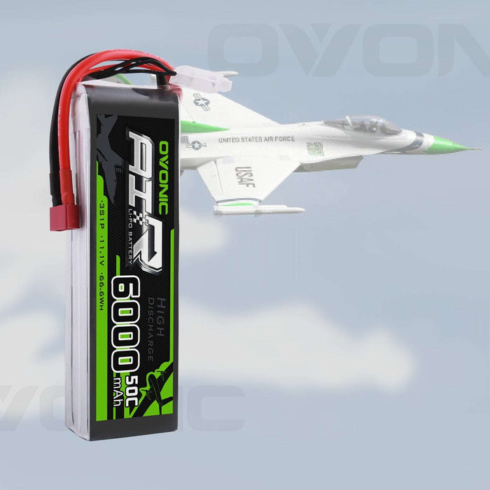 OVONIC 11.1V 50C 3S 6000mAh LiPo Battery Pack with T/T Plug for RC Car - Ovonicshop