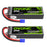 2x OVONIC 2S 7200mAh 130C Hardcase 7.4V Lipo Battery with EC5 Plug for 1/10 scale Vehicles Car RC Truck