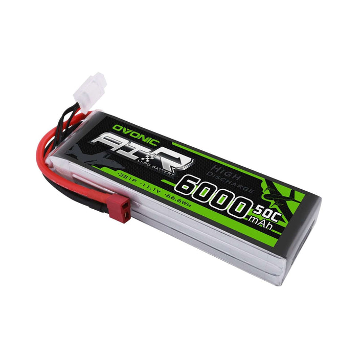 OVONIC 11.1V 50C 3S 6000mAh LiPo Battery Pack with T/T Plug for RC Car - Ovonicshop