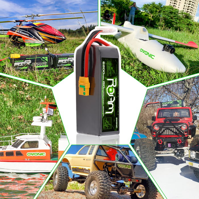 Ovonic Roam Series 8S Lipo Battery 6200mAh 8S1P 150C 29.6V Long Range Lipo Battery with XT90 Anti Spark Plug for 8S Cinelifte Long Range Multirotor X-Class - Ovonicshop