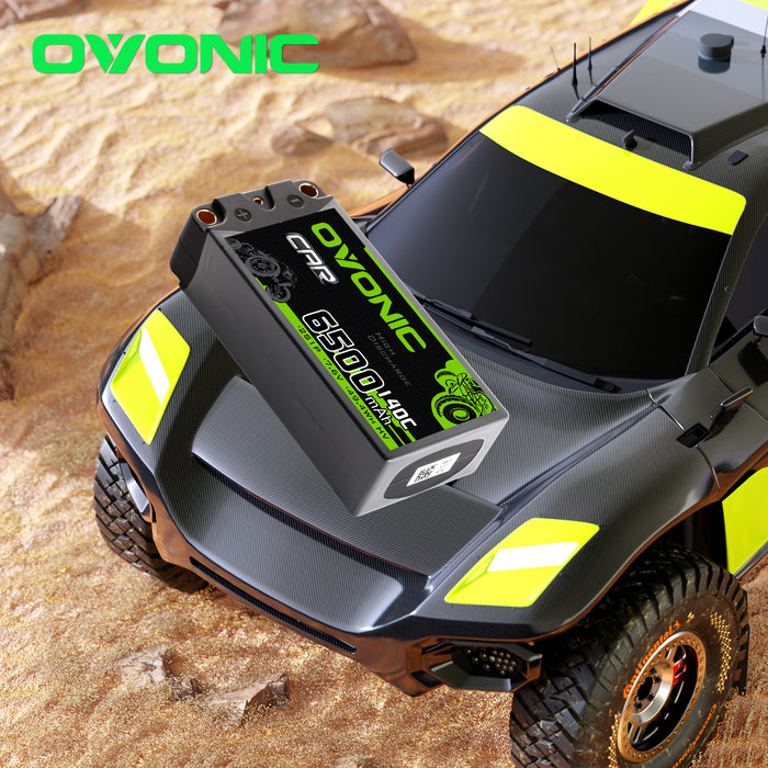 Ovonic 2S 6500mAh 140C 7.6V Hardcase LiHV Battery with 5.0mm Bullet to T/Deans Plug