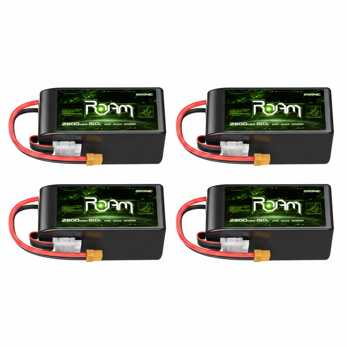 Ovonic Roam Series 6S Lipo Battery 2800mAh 6S1P 150C 22.2V Long Range Lipo Battery with XT60 Plug for 5-8 Inch Long Range 6S HD Cinelifter X-Class - Ovonicshop