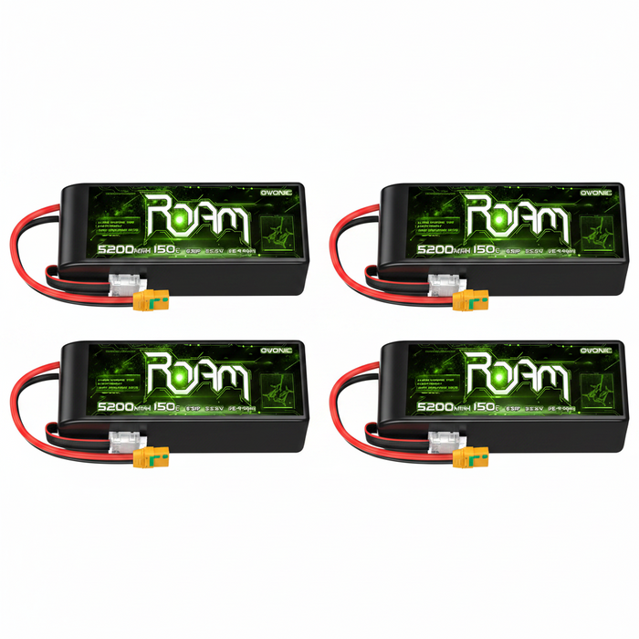 Ovonic Roam Series 5200mAh 6S1P 150C 22.2V Long Range Lipo Battery with XT90-S Anti Spark Plug for 7-10 inch Long Range Drone 6S HD Cinelifter Multirotor X-Class - Ovonicshop