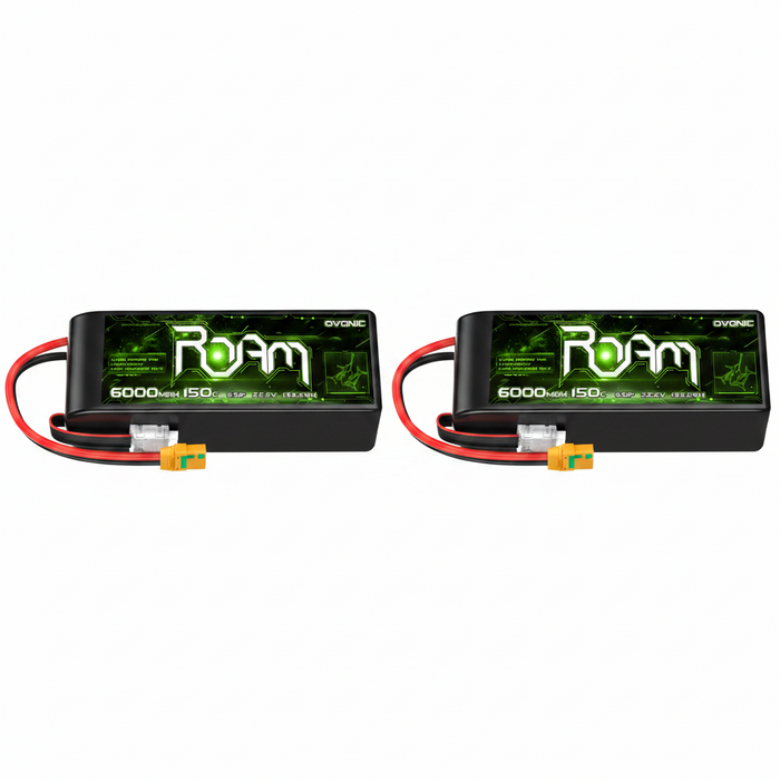 Ovonic Roam Series 6S Lipo Battery 6000mAh 6S1P 150C 22.2V Long Range Lipo Battery with XT90-S Anti Spark Plug for 7-10 inch Cinelifter Multirotor X-Class Long Range FPV Drone - Ovonicshop