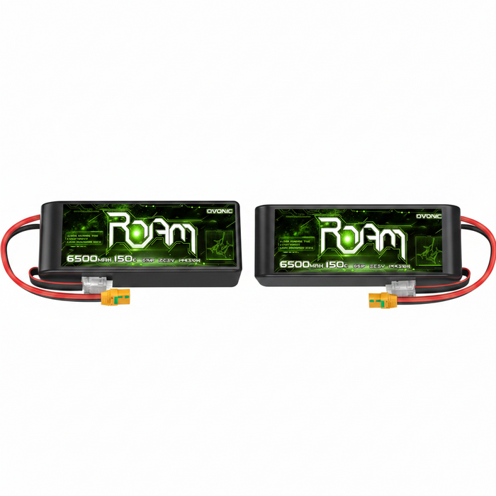 Ovonic Roam Series 6S Lipo Battery 6500mAh 6S1P 150C 22.2V Long Range Lipo Battery with XT90-S Anti Spark Plug for 6-10 Inch Long Range Cenilifter Multirotor X-Class - Ovonicshop