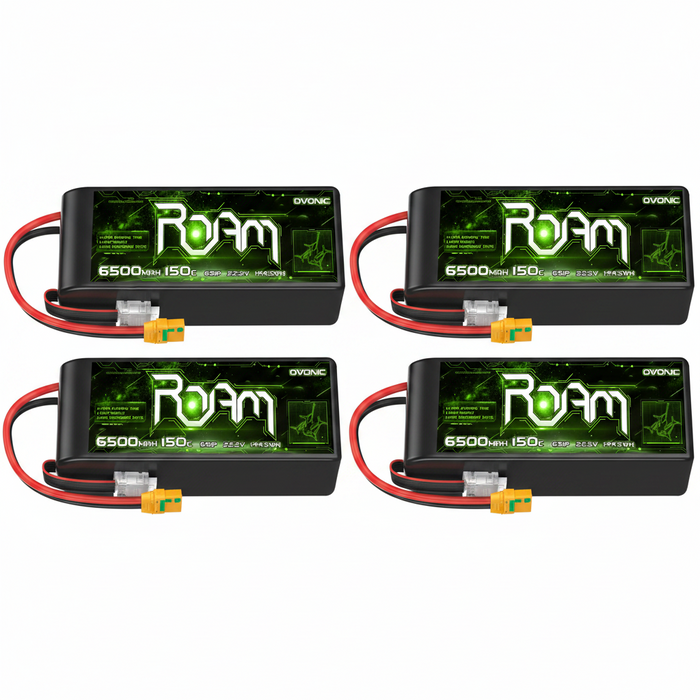 Ovonic Roam Series 6S Lipo Battery 6500mAh 6S1P 150C 22.2V Long Range Lipo Battery with XT90-S Anti Spark Plug for 6-10 Inch Long Range Cenilifter Multirotor X-Class - Ovonicshop