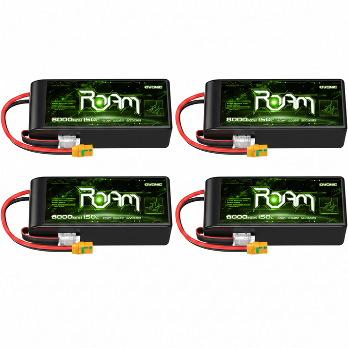 Ovonic Roam Series 6S Lipo Battery 8000mAh 6S1P 150C 22.2V Lipo Battery with XT90-S Anti Spark Plug for DJI UAV Drone X-CLASS 6S HD Cinelifter Long Range - Ovonicshop