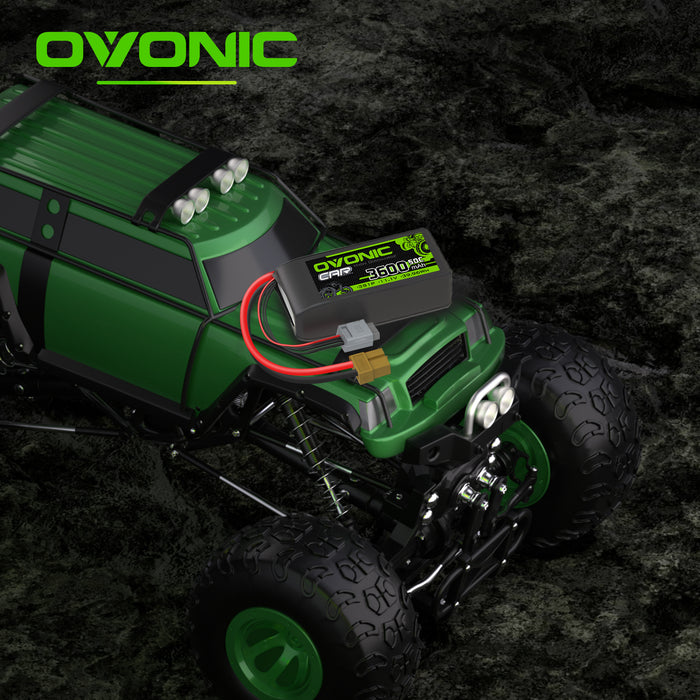 Ovonic 3S 3600mAh 50C 11.1V LiPo Battery for 1/10 Rock Crawler - XT60 & EC3 Plug