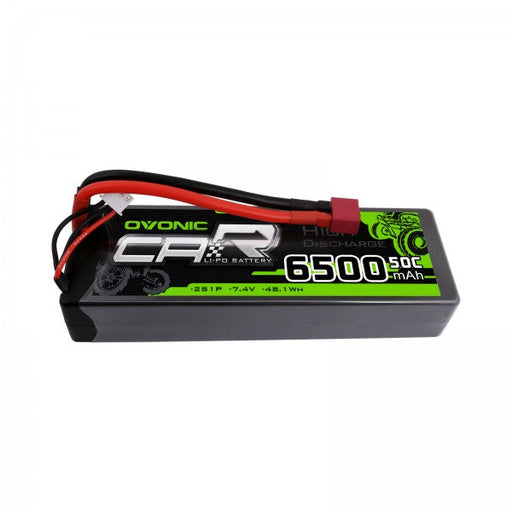 OVONIC 7.4V 6500mAh 2S 50C Hardcase LiPo Battery Pack 24# with T Style T Plug Connectors - Ovonicshop