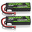 2x OVONIC 5200mAh 2S 7.4V 50C Hardcase Lipo Batteries Pack for 1:8 1:10 RC Car - T plug