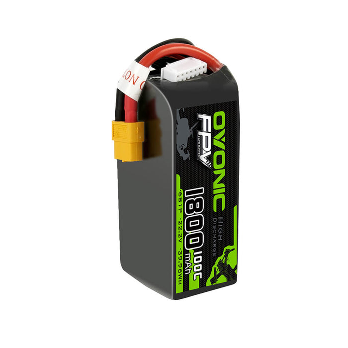 Ovonic 100C 6S 1800mAh 22.2V LiPo Battery for FPV - XT60 Plug - Ovonicshop
