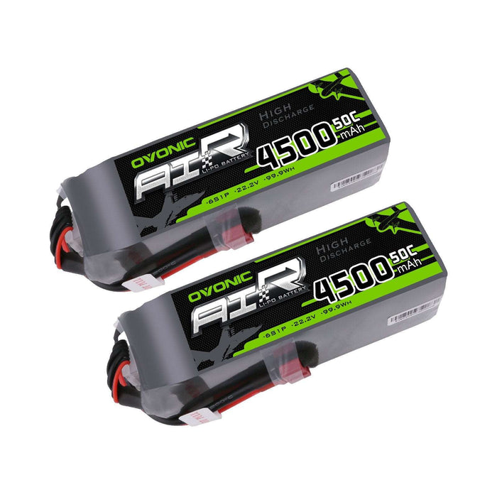 Ovonic 22.2V 50C 6S 4500mAh LiPo Battery Pack with T Plug for Heli Drone Plane