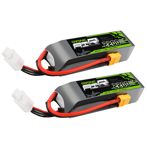 OVONIC 4S 2200mAh 14.8V 50C Lipo Battery with XT60 Plug for RC Boat Aircraft[2 Packs] - Ovonicshop