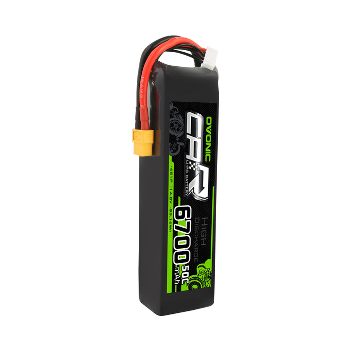 OVONIC 14.8V 50C 4S 6700mAh LiPo Battery with XT60 & Trx Plug for X-MAXX - Ovonicshop