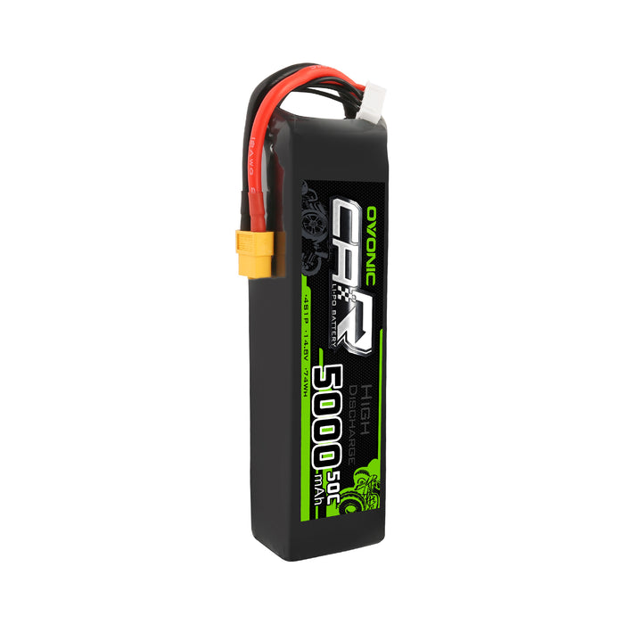 OVONIC 14.8V 5000mAh 4S 50C Lipo Battery with XT60 & Trx Plug for X-Maxx - Ovonicshop