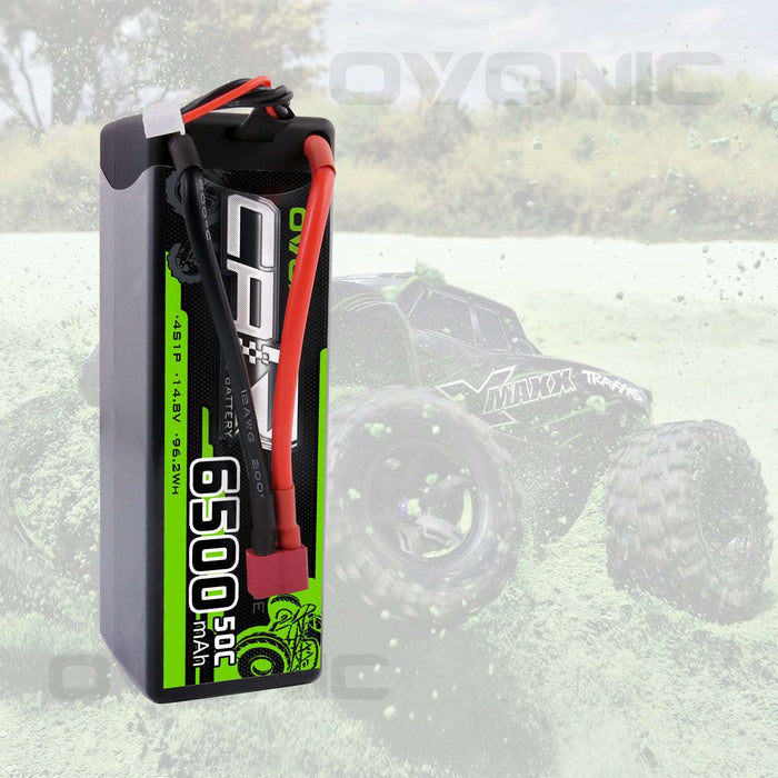 Ovonic 6500mAh 4S 14.8V 50C Hardcase LiPo Battery Pack with T Plug for 1/8 RC Buggy - Ovonicshop
