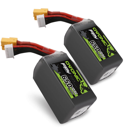 2x Ovonic 100C 22.2V 6S 650mAh XT30 LiPo Battery for Cinewhoops - Ovonicshop