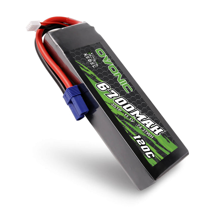 Ovonic 120C 11.1V 3S 6700mAh LiPo Battery for ARRMA Car - EC5 Plug