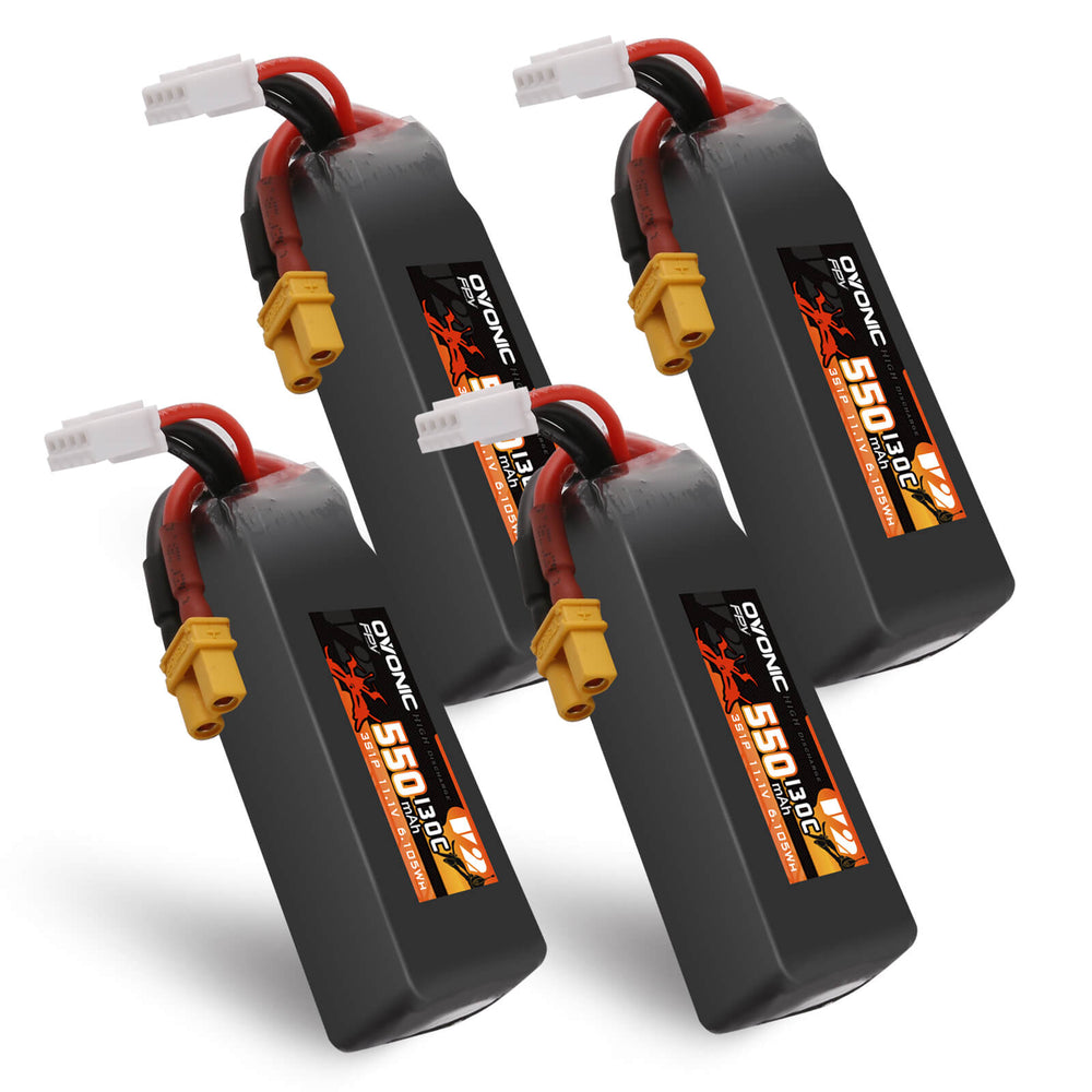Ovonic 130C 11.1V 3S 550mAh LiPo Battery for FPV - XT30 Plug - Ovonicshop