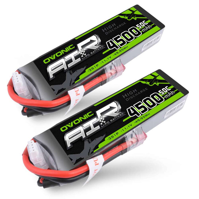 Ovonic 11.1V 50C 3S 4500mAh LiPo Battery Pack with T Plug for RC Heli Car