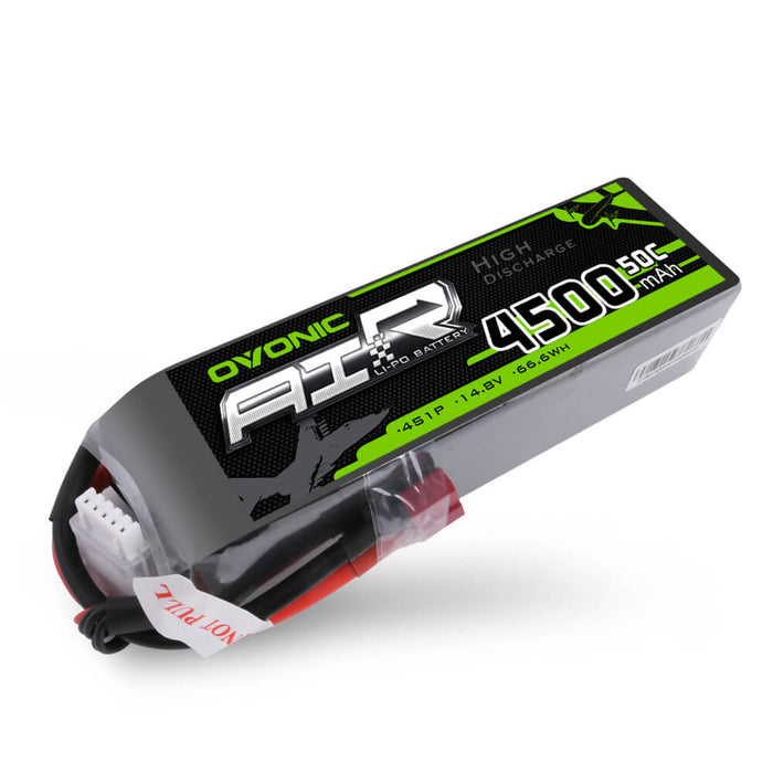 Ovonic 50C 14.8V 4S 4500mAh LiPo Battery Pack with T plug for 1/8 RC Car - Ovonicshop