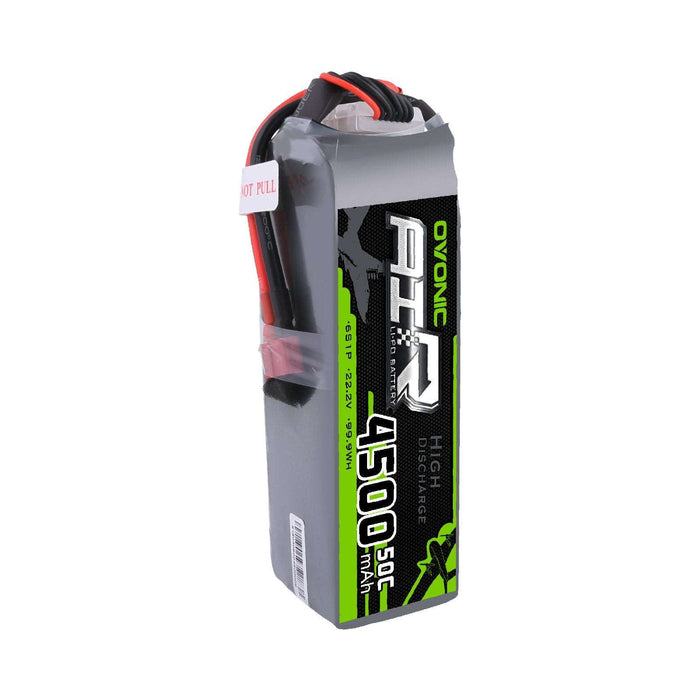 Ovonic 22.2V 50C 6S 4500mAh LiPo Battery Pack with T Plug for Heli Drone Plane