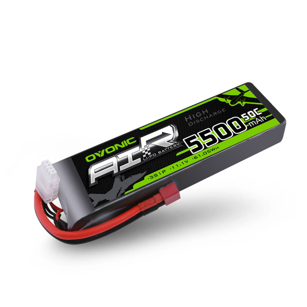 OVONIC 5500mAh 3S 11.1V 50C LiPo Battery Pack with T Plug for 1/7 1/8 1/10 ARRMA car - Ovonicshop