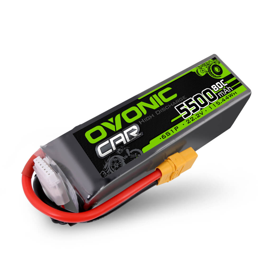 Ovonic 80C 22.2V 6S 5500mAh LiPo Battery for RC Car Airplane Heli - XT90 Plug - Ovonicshop
